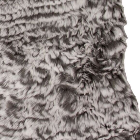 Halston Heritage Gray Rex Rabbit Convertible Knit Stole Wrap Scarf - Picture 8 of 8